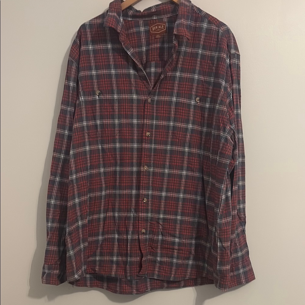 Men's Red Plaid Shirt